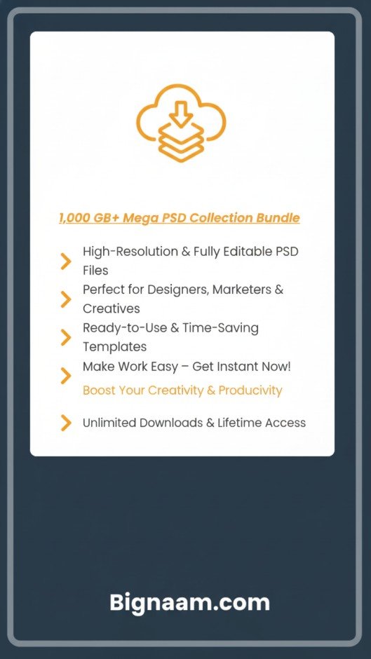 Preview of the 1000GB Editable PSD Collections Mega Bundle