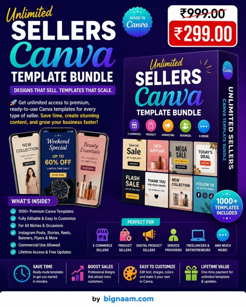 Unlimited Sellers Canva Template Bundle