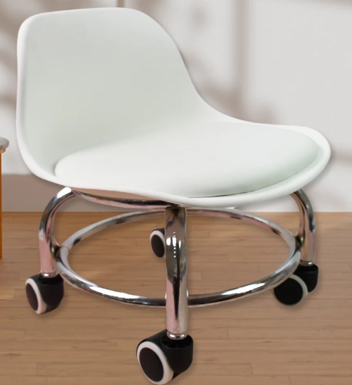 Rolling Stool with Wheels – Low Height Ergonomic Swivel Seat for Salon, Office & Home | Indo Glow - Image 4