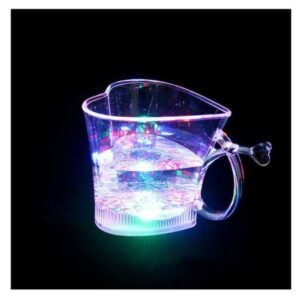 759 Heart Shape Activated Blinking Led Glass Cup