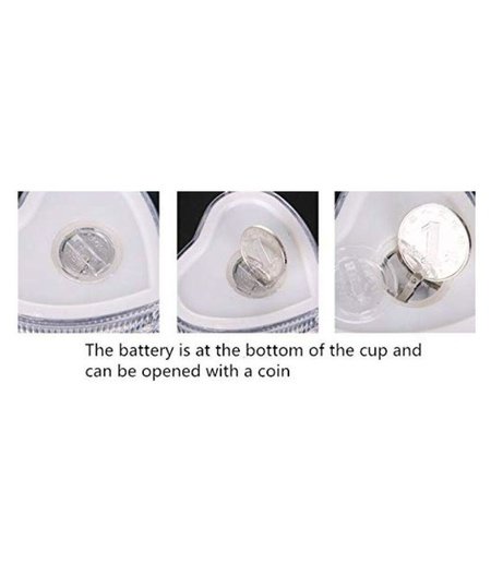 759 Heart Shape Activated Blinking Led Glass Cup - Image 3