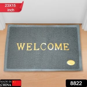 8822 Welcome Door Mat For Home Entrance Outdoor Mat Anti Slip Heavy Duty And Waterproof Easy To Clean For Entry For Bedroom Living Room (23x15 Inch)