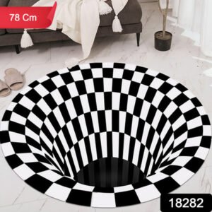 3d Space Round Carpet Floor Mat Non-woven Doormat (1 Pc 78 Cm)