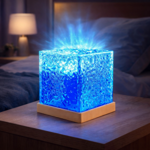 Crystal Cube LED Night Lamp with Remote RGB Color Changing Light