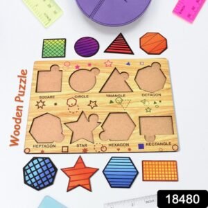 Wooden Triangles Puzzle Learning Educational Board (1 Set 2820 Cm)