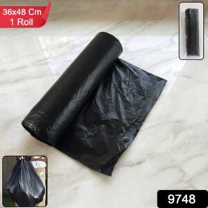 Heavy-duty Black Garbage Bag Roll For Home Commercial Waste Disposal (1 Roll)