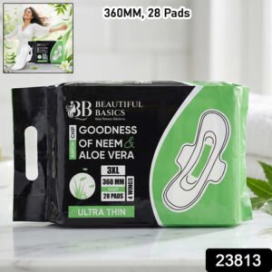 Beautiful Basics Neem Aloe Vera Sanitary Pads 3xl 360mm Night (28 Pads)