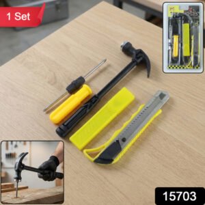 Mini Hardware Tool Kit With Hammer Screwdriver Cutter Set