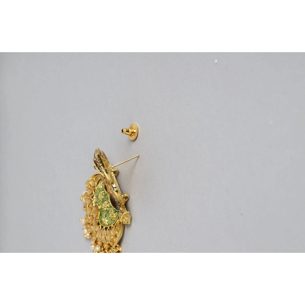 Generic Women's Rose Gold Plated Alloy Earrings (Gold) - Image 5