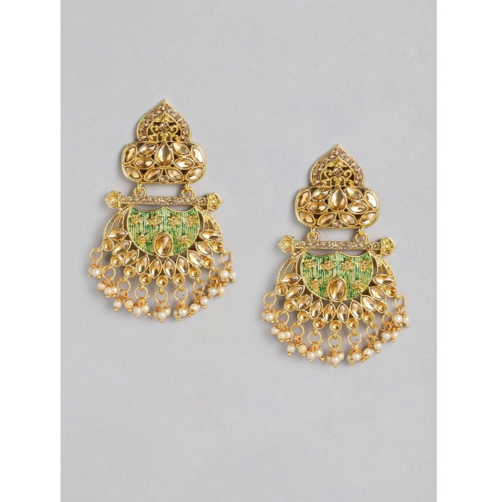 Generic Women's Rose Gold Plated Alloy Earrings (Gold) - Image 4
