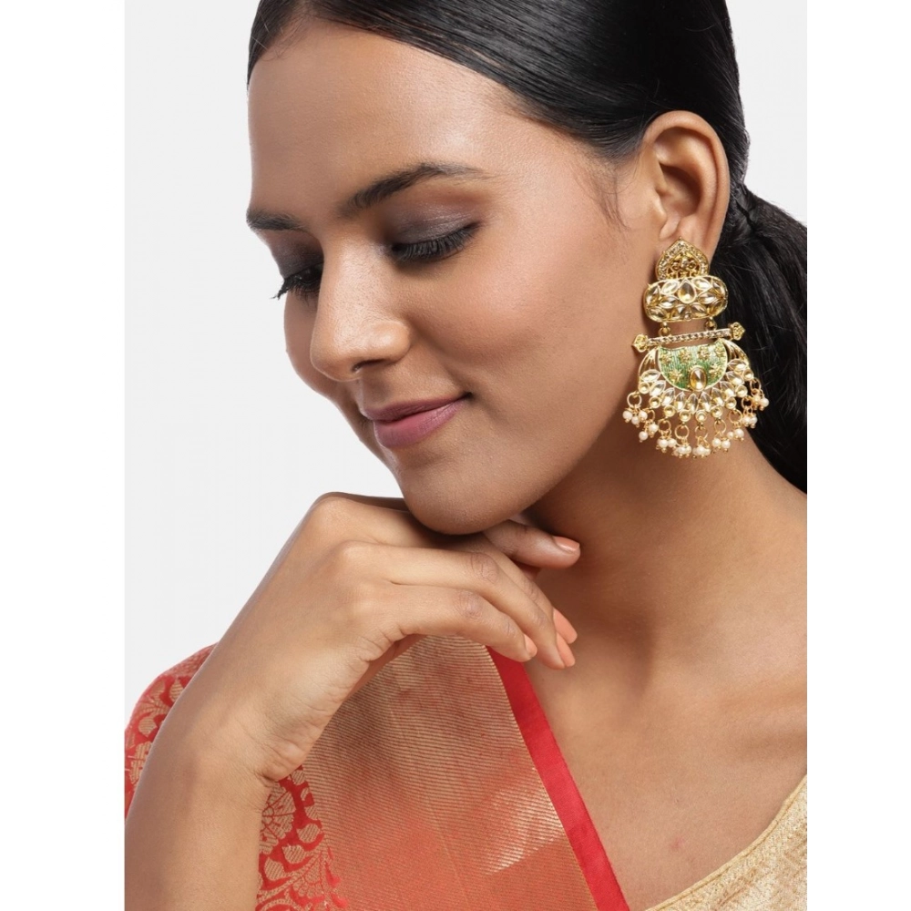 Generic Women's Rose Gold Plated Alloy Earrings (Gold) - Image 3
