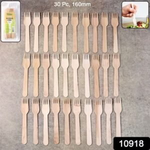Freshee 160mm Wooden Fork 30 Pcs Pack