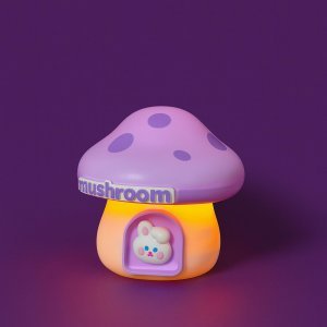 Mushroom LED Desk Lamp with Pencil Sharpener & USB Charging (Color may vary)