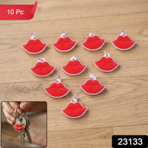 Cute Lips Shape Bag Charm Keychain Set (10 Pc)