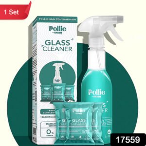 Pollic Kadam Concentrated Glass Mirror Cleaner Refill Kit With Reusable Spray Bottle