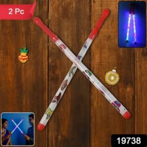 2 Piece Led Dandiya Sticks Set Color Changing Light-up
