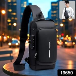 Trendy Anti-theft Crossbody Sling Bag With Usb Charging Port (1 Pc)