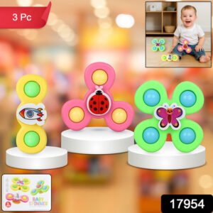 Colour Baby Spinner Toy Set Suction Cup Sensory Spin Toys (3 Pc Set)