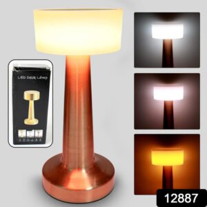 Led Lamp With Touch Control Decorative Desk Lamp Portable Metal Led Table Lamp Usb Rechargeable 3 Color 3 Levels Brightness Dimmable Eye Protection Modern Lamp For Home Decor Party Kids Room Bedroom (1 Pc)