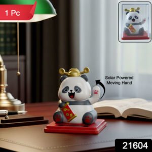 Solar Powered Moving Hand Panda Showpiece (1 Pc)