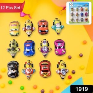 Mini Pull Back Car Aeroplane Pvc Plastic Pull Back Car Cartoon Toys (12 Pcs Set)