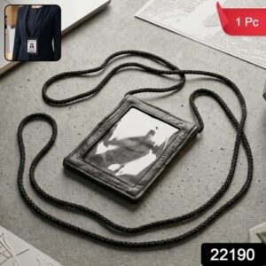 Leather Neck Wallet Convenient Id Card Holder With Lanyard
