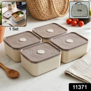 Insulated Tiffin Lunch Box Keeps Food Warm Cool