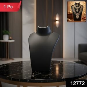 Premium Black Necklace Display Stand Mannequin Bust (1 Pc 15x11 Cm)