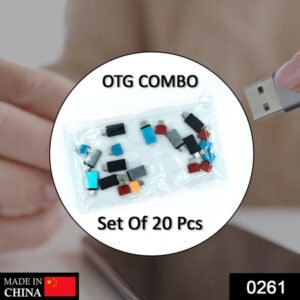 0261 Otg Type C Usb To Micro Usb Adapter For Android Mobile Smart Phones Tablets With Zip Pouch (Pack Of 20)