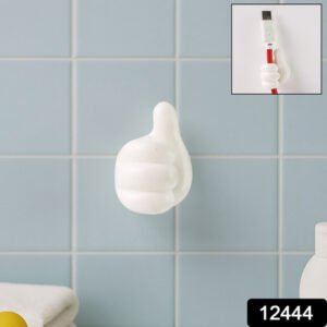 White Multifunctional Multi Functional Hand Shape Wall Clip Hanger Keys Cable Holder