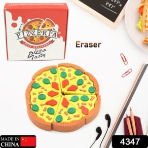 4347 3d Pizza Slices Kids Favourite Food Eraser Pizza 7 Slice Eraser For Kids Adults Fast Food Lover Stationary Kit Fancy Stylish Colorful Erasers For Return Gift Birthday Party School Prize