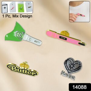 Stylish Metal Badge Pin Single Piece (Random Design)