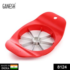 8124 Ganesh Plastic Stainless Steel Apple Cutter (Colors May Vary)