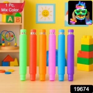 Led Glow Pop Tube Fidget Toy (Mix Color 1 Pc)