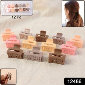 Stylish Mini Hair Claw Clips Set 12 Pc