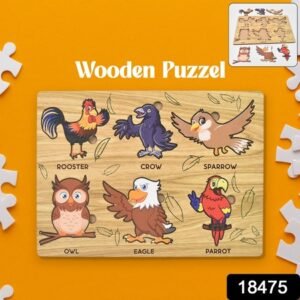 Wooden Bird Puzzle Learning Educational Board (1 Set 2820 Cm)