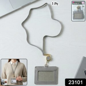 Premium Id Card Holder With Adjustable Neck Strap (1 Pc)