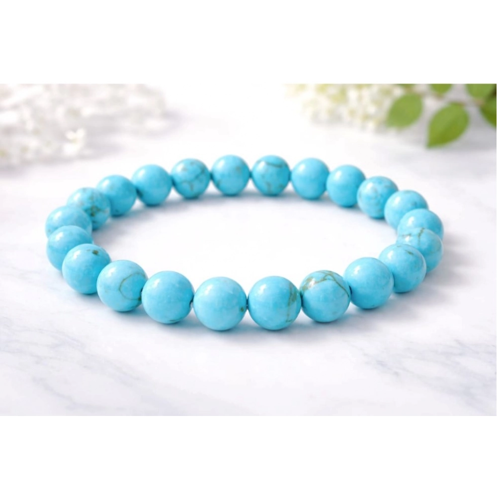 Generic Natural Crystal 8mm Turquoise Bracelet (Sky Blue) - Image 2
