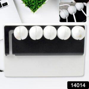 5 Slots Adhesive Desk Cable Cord Holder For Charging Cable (1 Pc Mix Color)