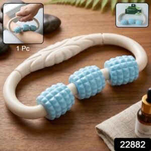 Handheld 3 Roller Body Massager Ring For Muscle Relaxation Arms And Legs (1 Pc)
