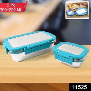 Apex Jerry Lunch Box Premium Stainless Steel Food Container (2 Pc 700+200 Ml Approx)
