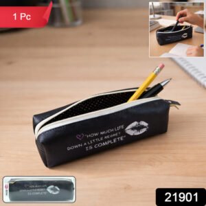 Stylish Printed Zipper Pencil Pouch Organizer (1 Pc)