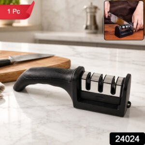 3 Stage Manual Knife Sharpener Tool For Steel And Ceramic Knives Kitchen (1 Pc)
