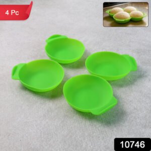 Idli Maker Cups (4 Pcs) Food-grade Silicone Non-stick Idli Dhokla Egg Poacher Moulds