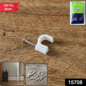Premium Cable Management Nail Clips For Wire Organization (100 Pc 6mm)