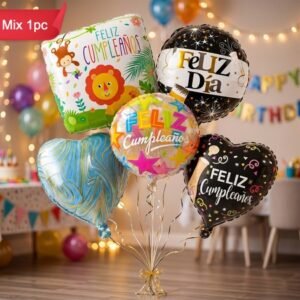 Feliz Cumpleaos Foil Balloon Mix 1pc (Assorted Birthday Designs)