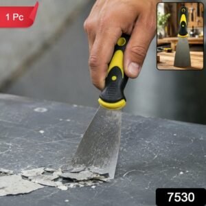 Stainless Steel Wide Blade Putty Knife Scraper With Ergonomic Handle (1 Pc)