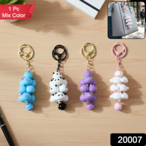 Cute Cartoon Cloud Stack Keychain With Bell (1 Pc Mix Color)