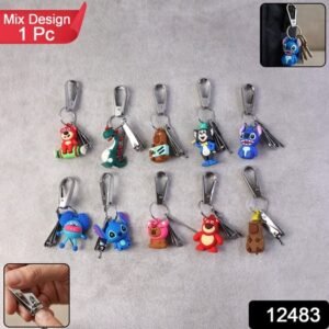 Mix Design Cartoon Nail Cutter Keychain With Mini Nail Clipper (1 Pc)