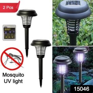 Garden Lighting Uv Led Solar Powered Led Mosquito Trap Bug Zapper (2 Pc)